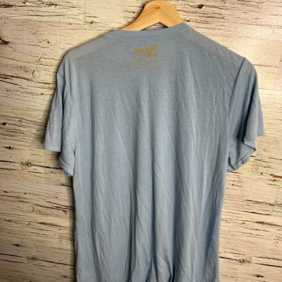 Show Me Your MuMu Blue and White Short Sleeve Tee - always on the slopes medium - Picture 7 of 8